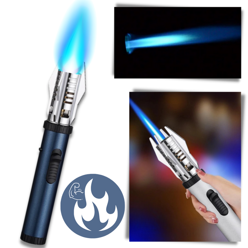 Briquet coupe-vent flamme bleue