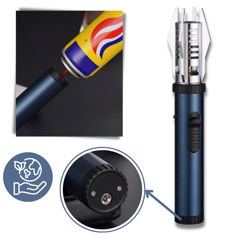 Briquet coupe-vent flamme bleue