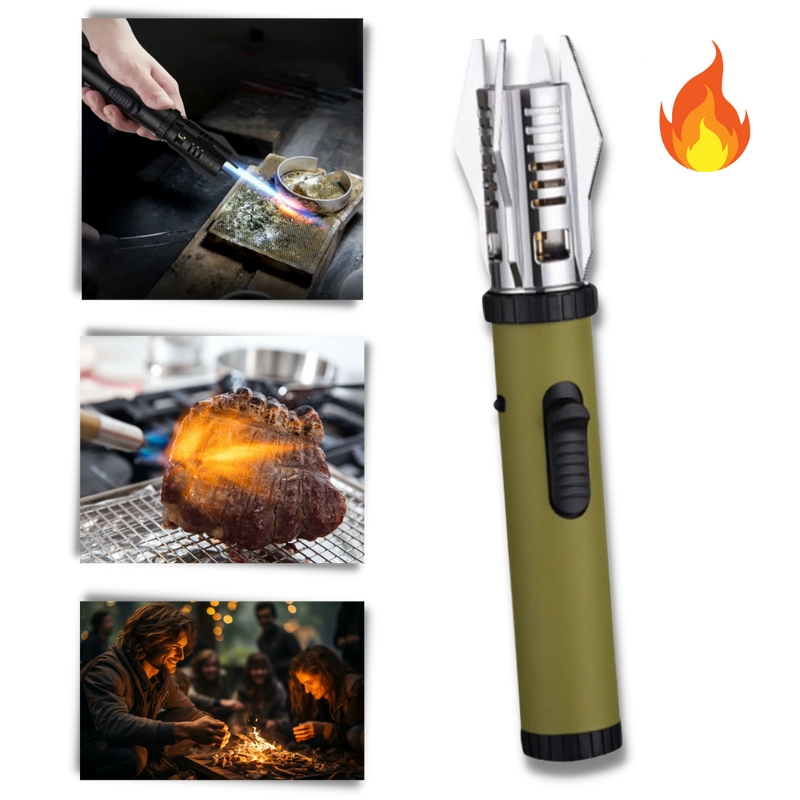 Briquet coupe-vent flamme bleue