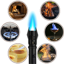 Briquet coupe-vent flamme bleue