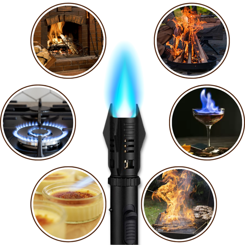 Briquet coupe-vent flamme bleue