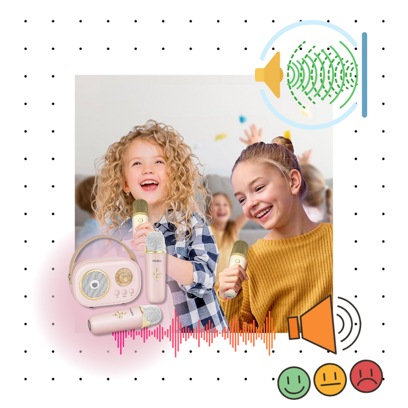 Mini Karaoké Bluetooth à double micro pour enfants