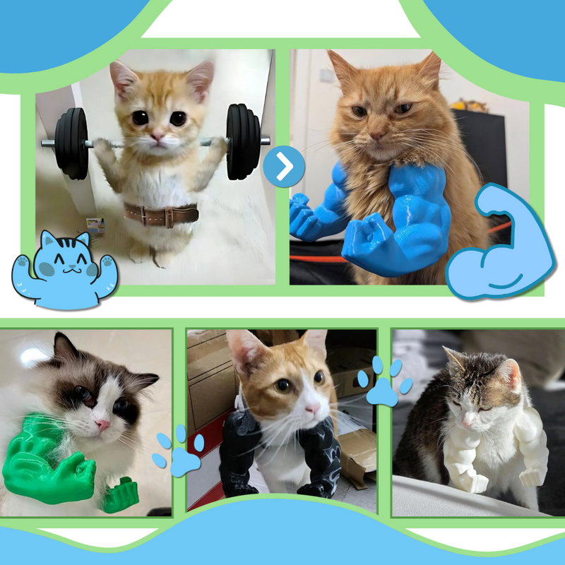 Costume pour chat bras de bodybuilder