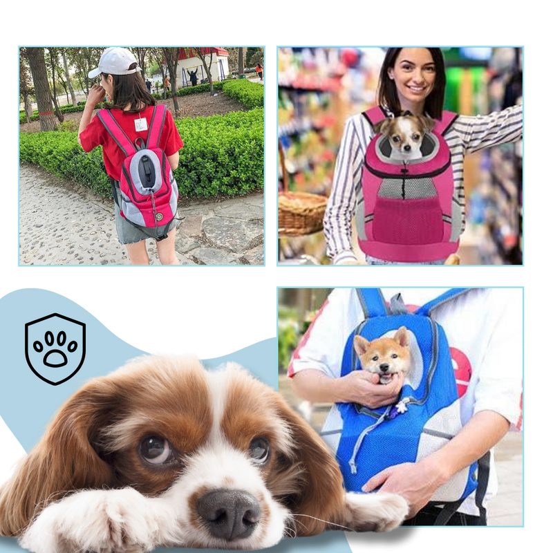 Sac à dos respirant de transport pour chien