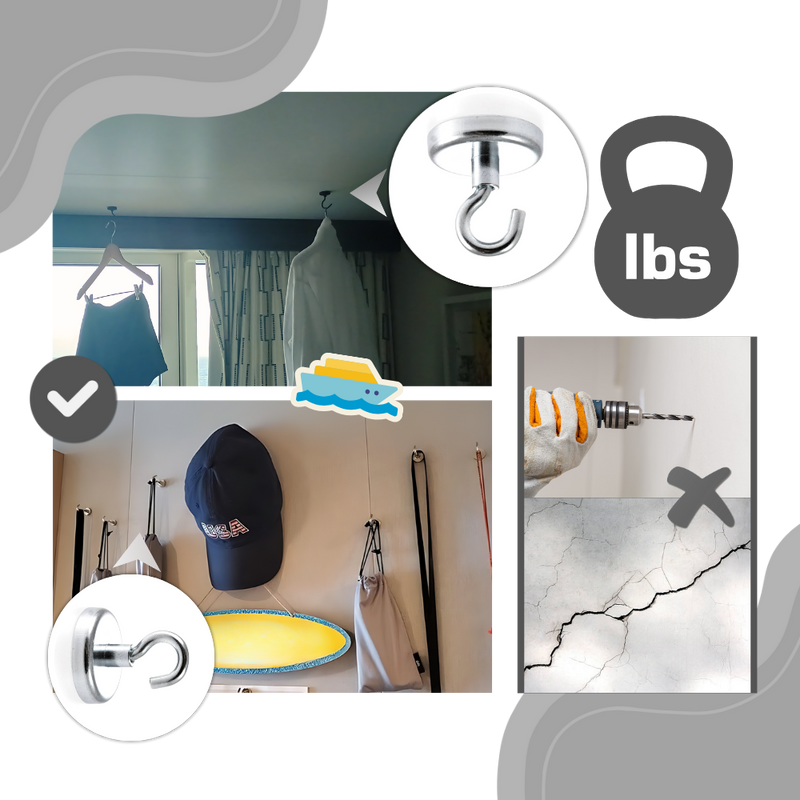 Crochets magnétiques pour cabine de croisière