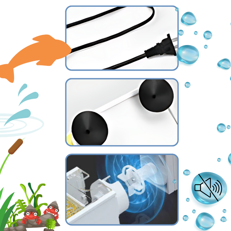 Pompe à filtre pour aquarium anti-colmatage