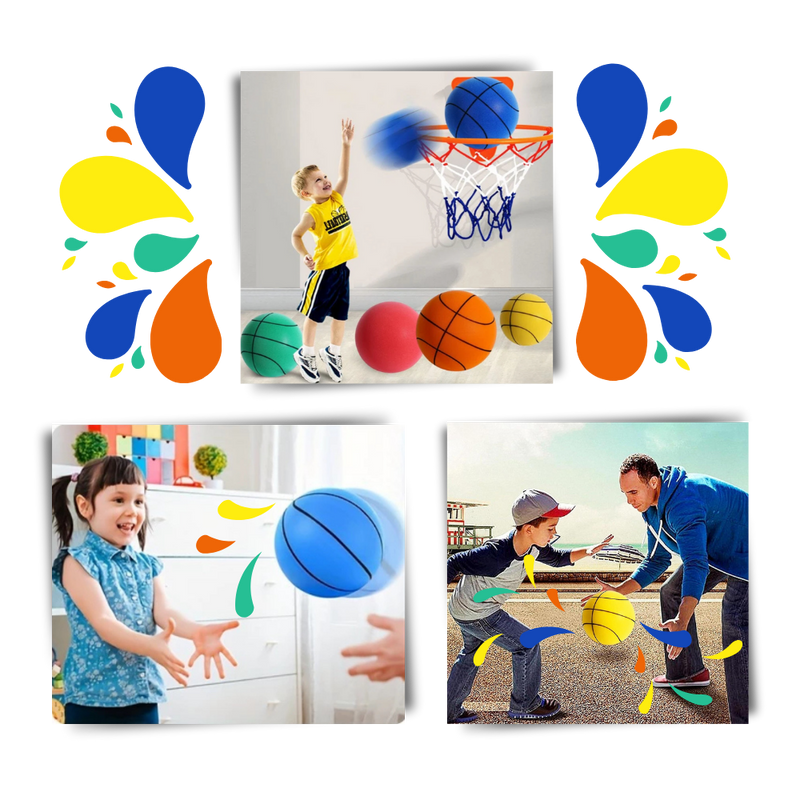 Ballon de basket silencieux, amusant et coloré
