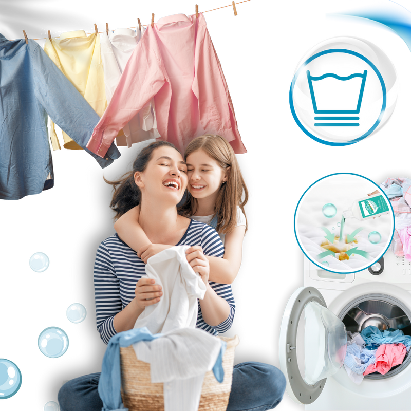 Solution de nettoyage à l'eau de Javel pour la protection des couleurs