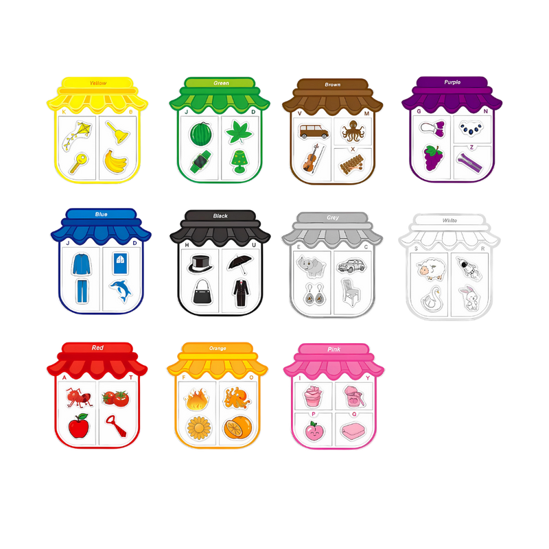 Magnets éducatifs colorés