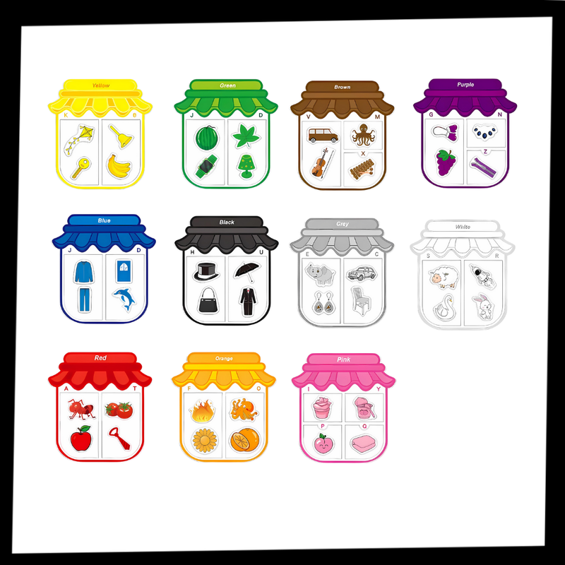 Magnets éducatifs colorés