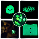 Fil phosphorescent coloré