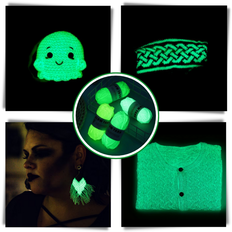 Fil phosphorescent coloré