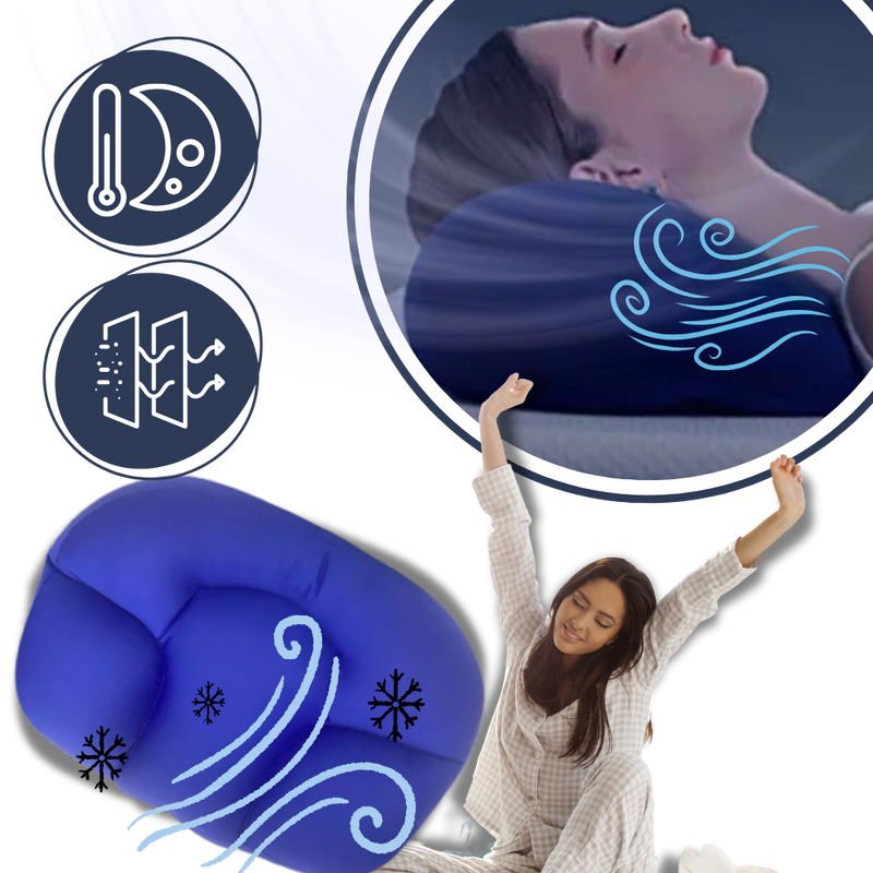 Oreiller en forme de nuage rafraîchissant à microbilles