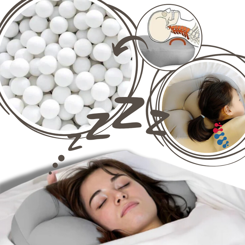 Oreiller en forme de nuage rafraîchissant à microbilles