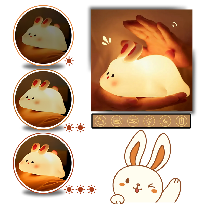 Veilleuse lapin adorable et douillette