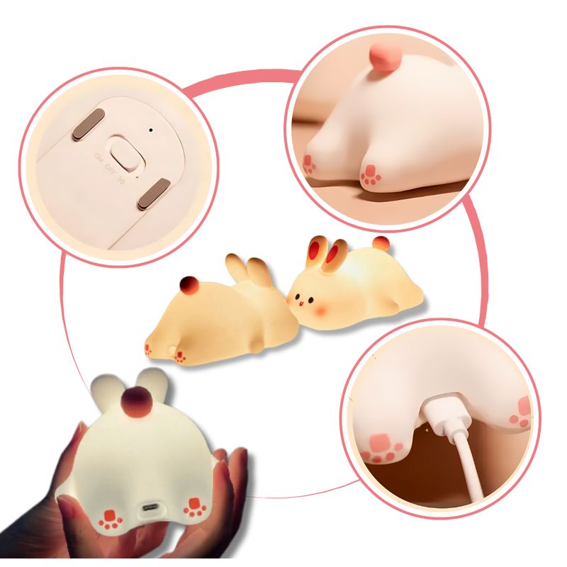 Veilleuse lapin adorable et douillette