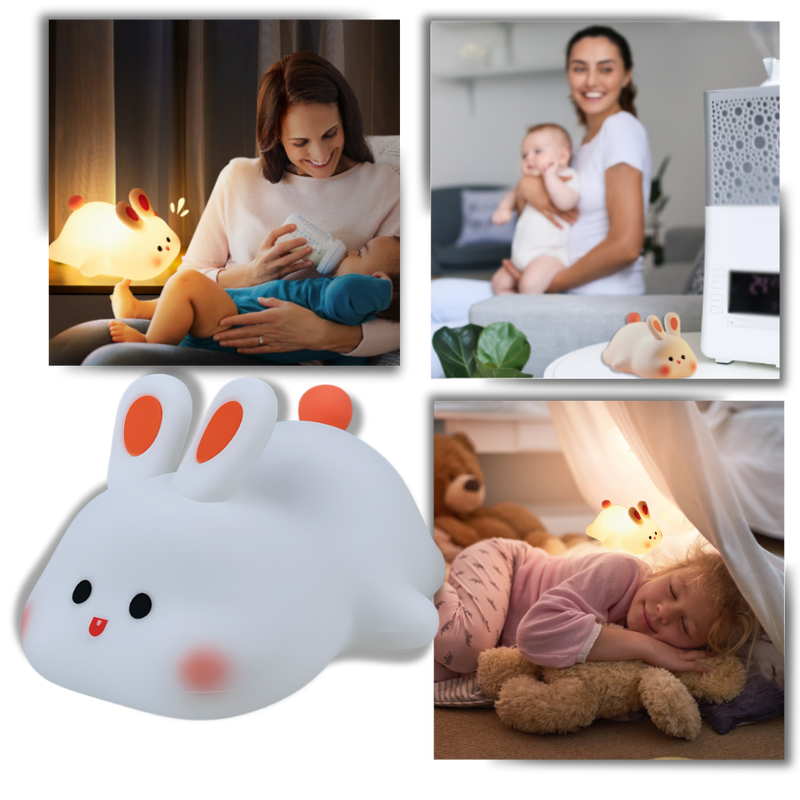 Veilleuse lapin adorable et douillette