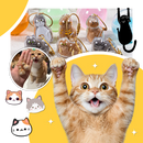 Porte-clés capsule poils de chat