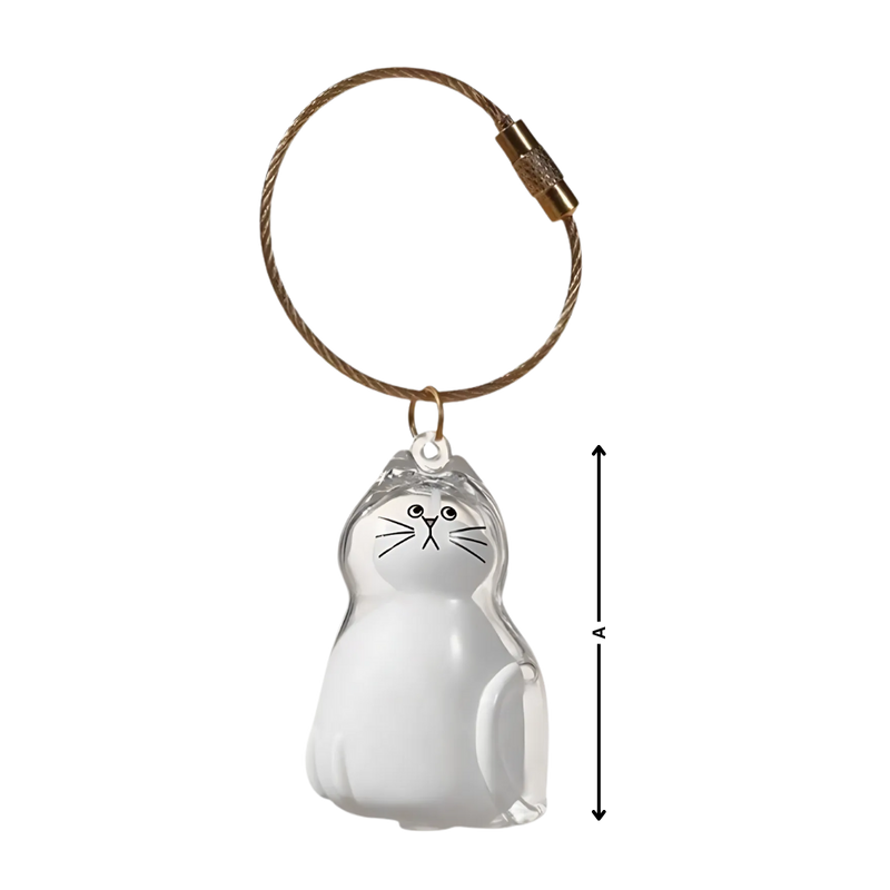 Porte-clés capsule poils de chat
