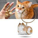 Porte-clés capsule poils de chat