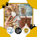 Porte-clés capsule poils de chat