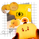 Veilleuse citrouille mignonne et triste