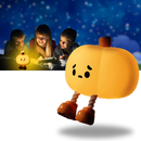 Veilleuse citrouille mignonne et triste