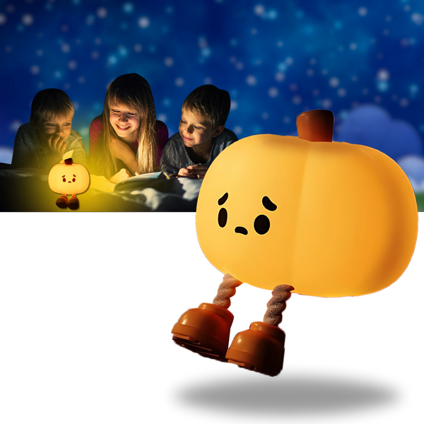 Veilleuse citrouille mignonne et triste