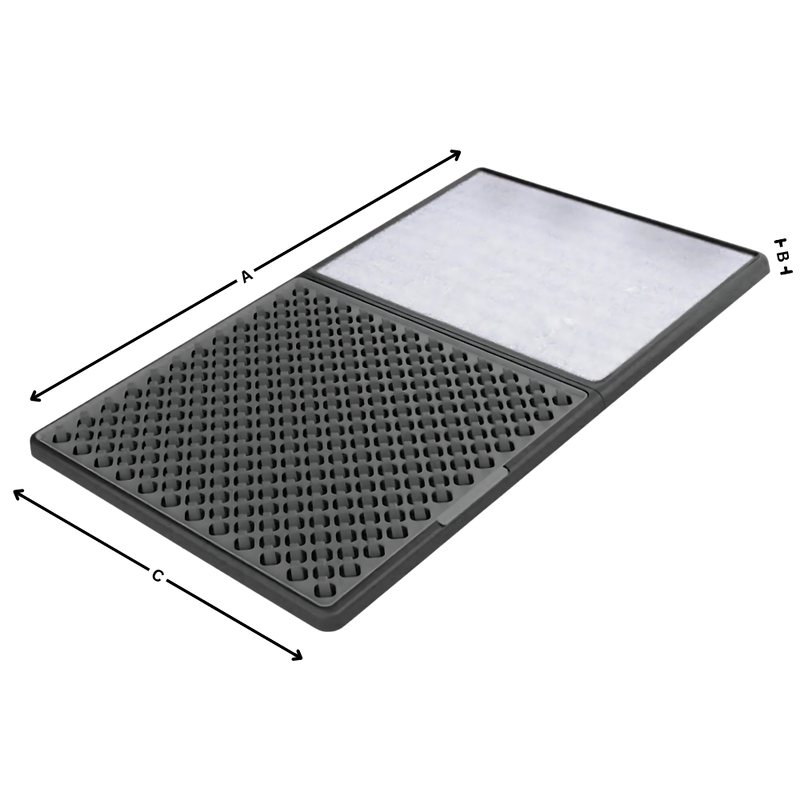 Tapis désinfectant à double zone de nettoyage