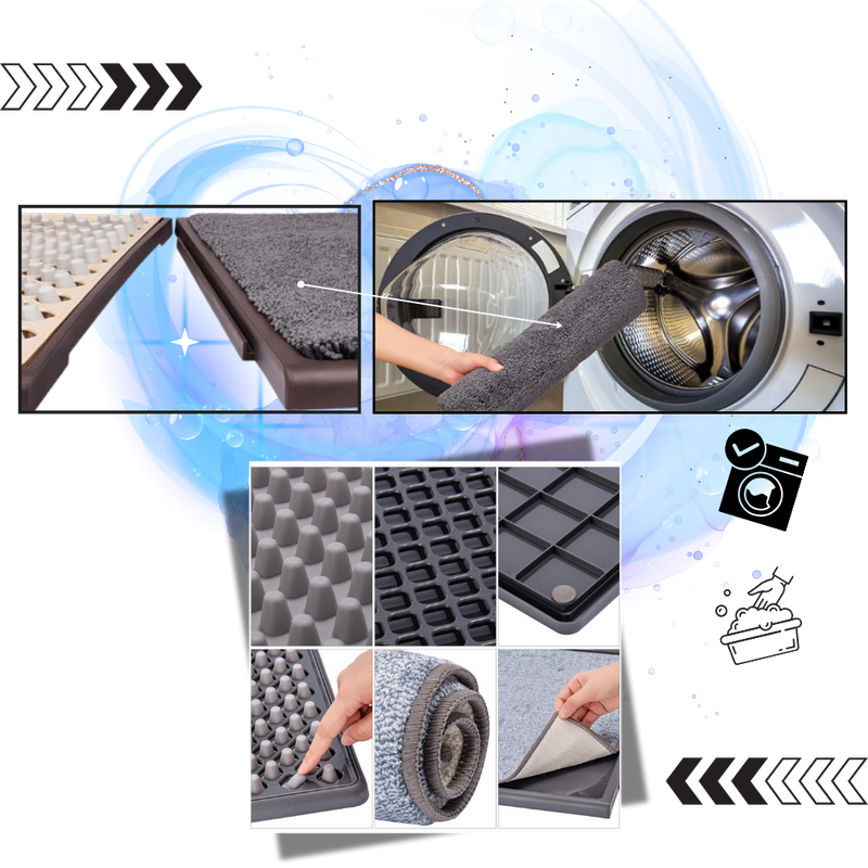 Tapis désinfectant à double zone de nettoyage