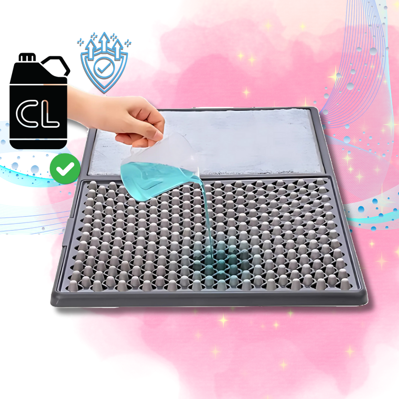 Tapis désinfectant à double zone de nettoyage