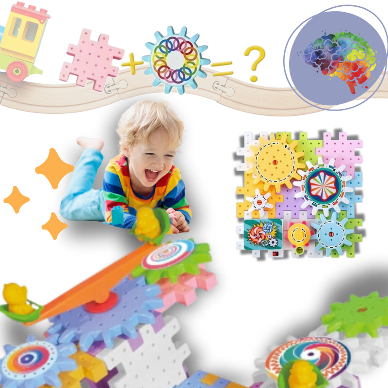 Jouet éducatif à engrenages électriques