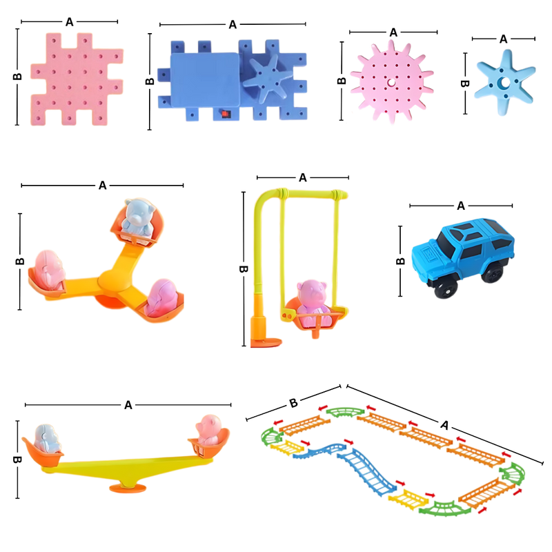 Jouet éducatif à engrenages électriques