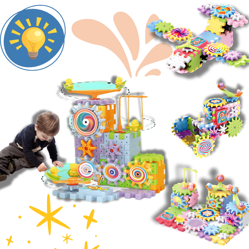 Jouet éducatif à engrenages électriques