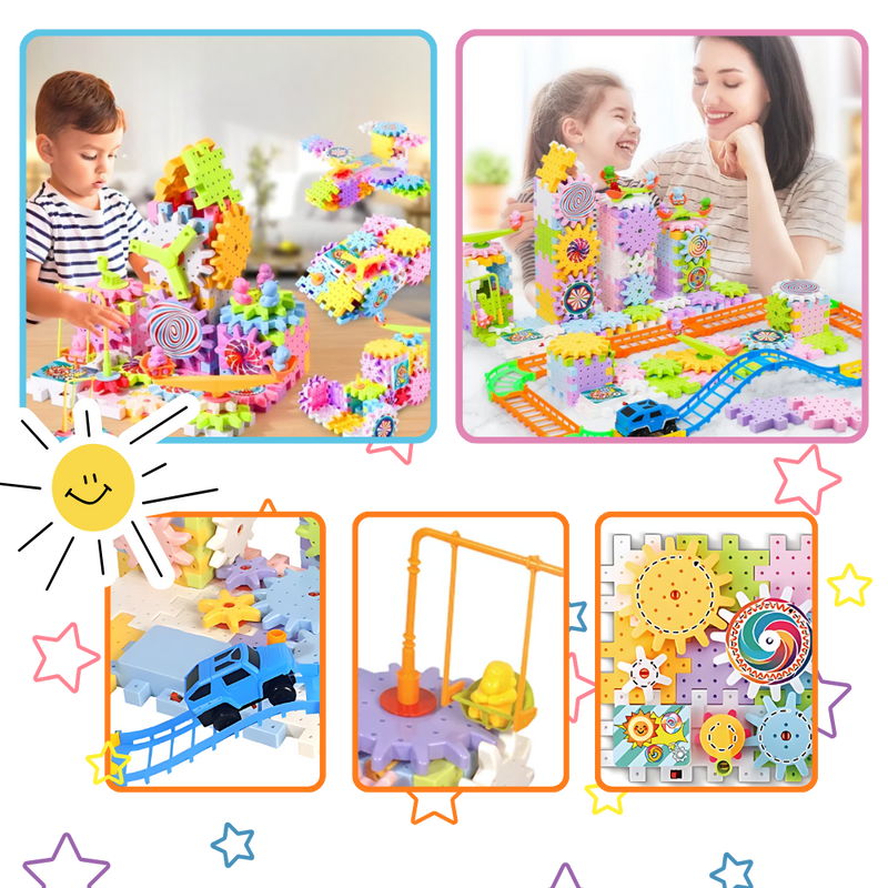 Jouet éducatif à engrenages électriques