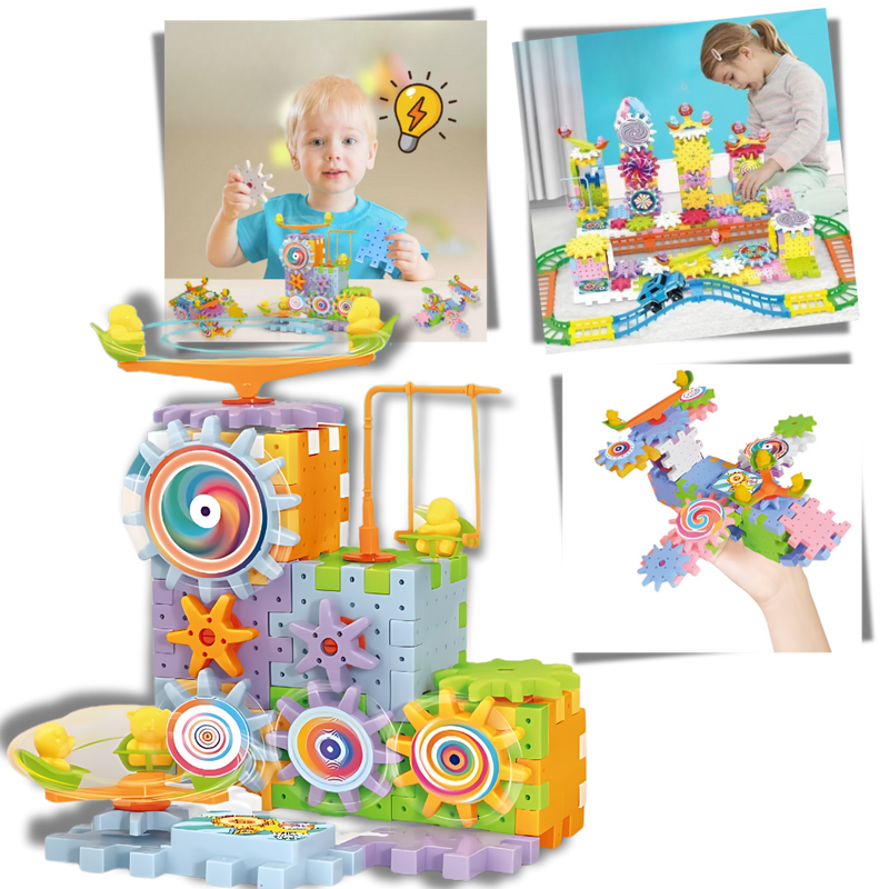 Jouet éducatif à engrenages électriques