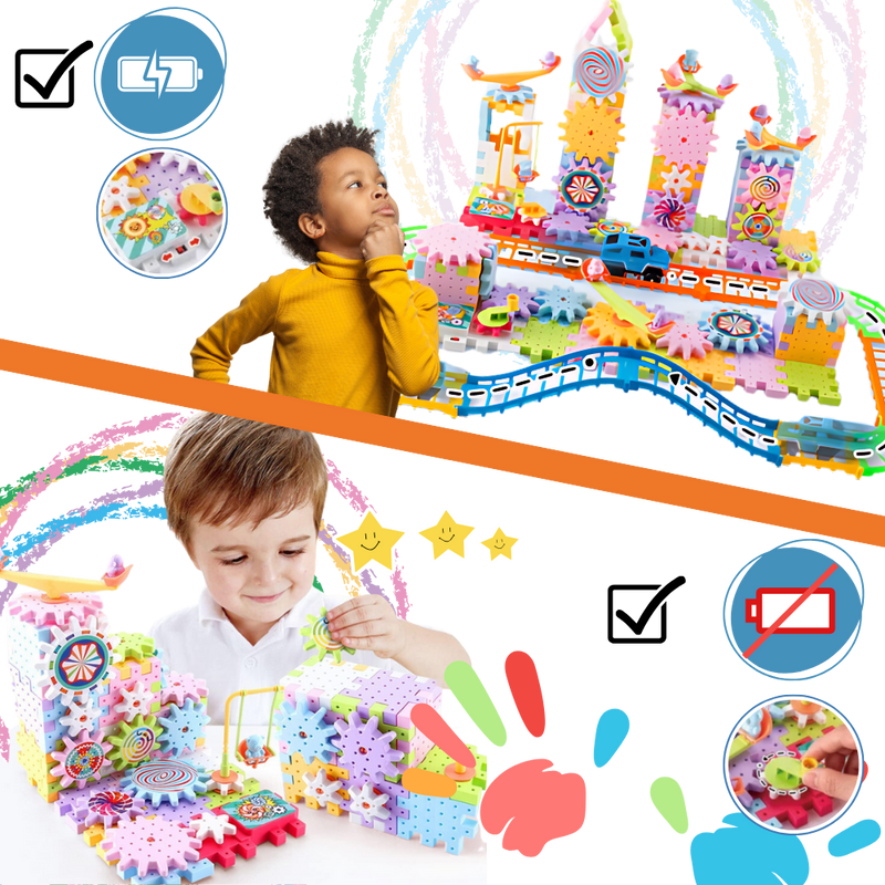 Jouet éducatif à engrenages électriques