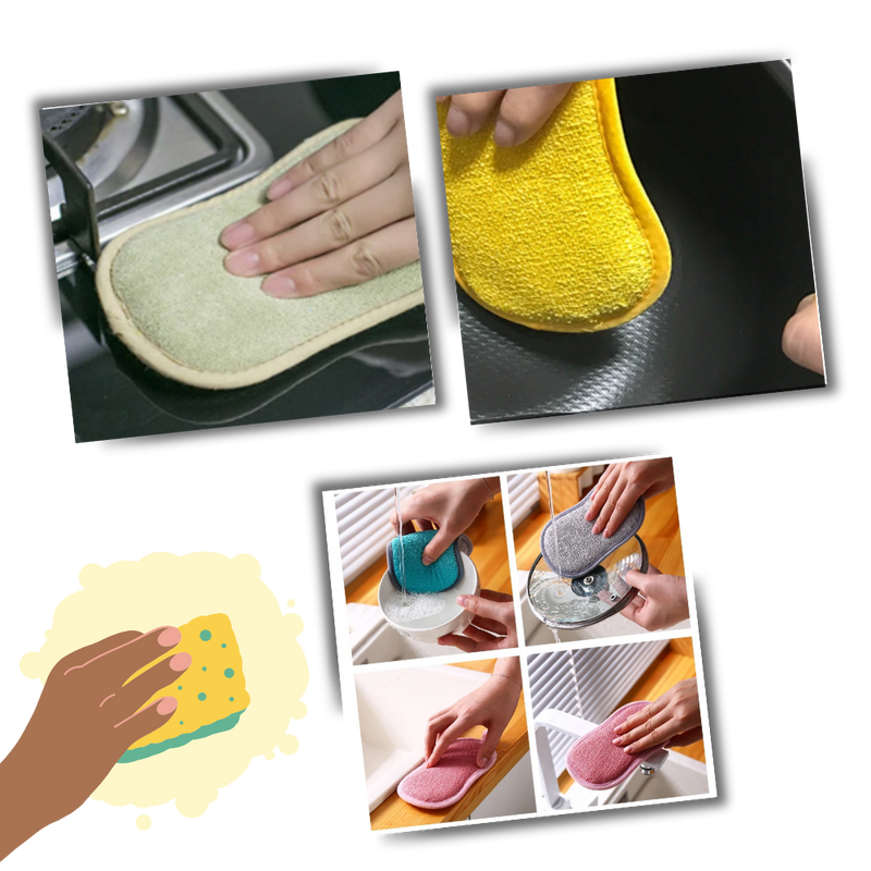 Éponge à vaisselle durable et réutilisable
