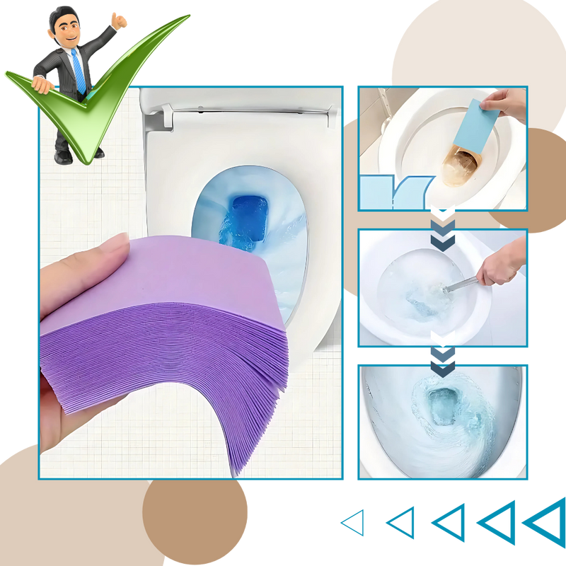 Feuilles nettoyantes écologiques pour les toilettes