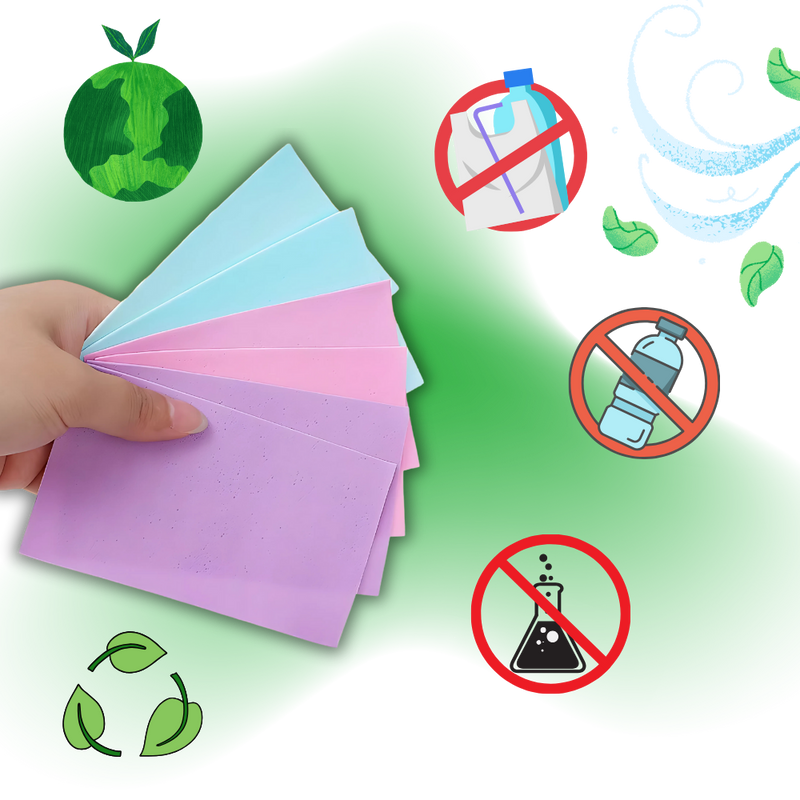 Feuilles nettoyantes écologiques pour les toilettes