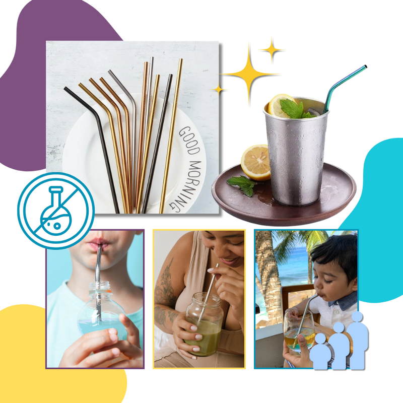 Paille réutilisable en acier inoxydable