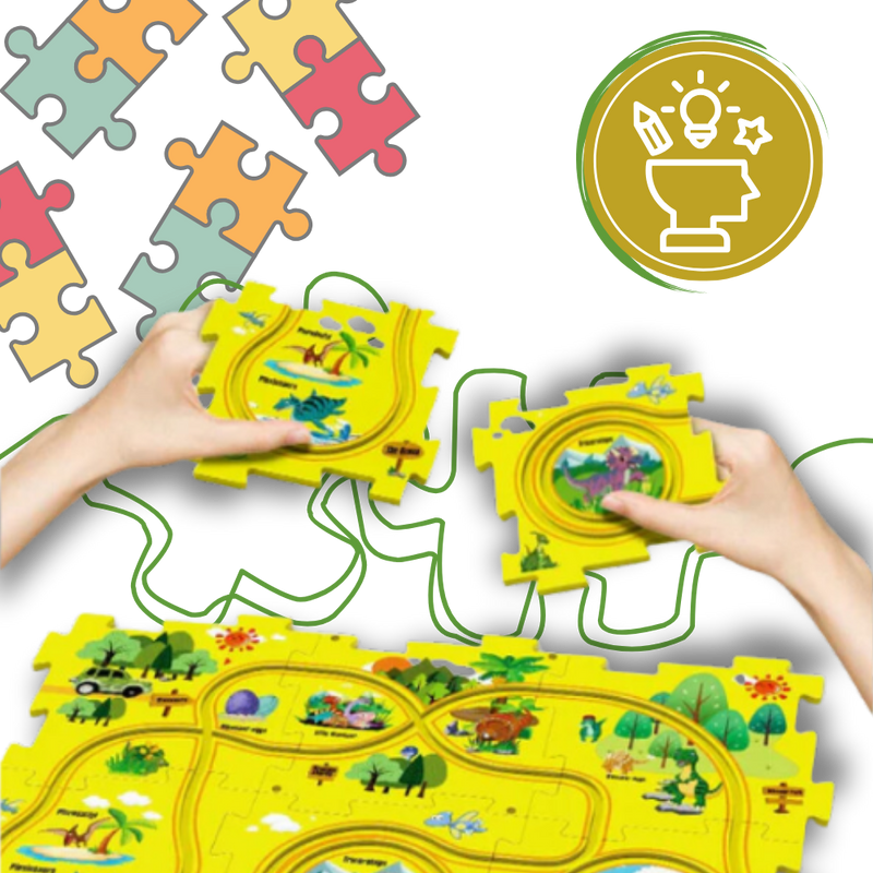 Puzzle piste de voitures éducatif et amusant