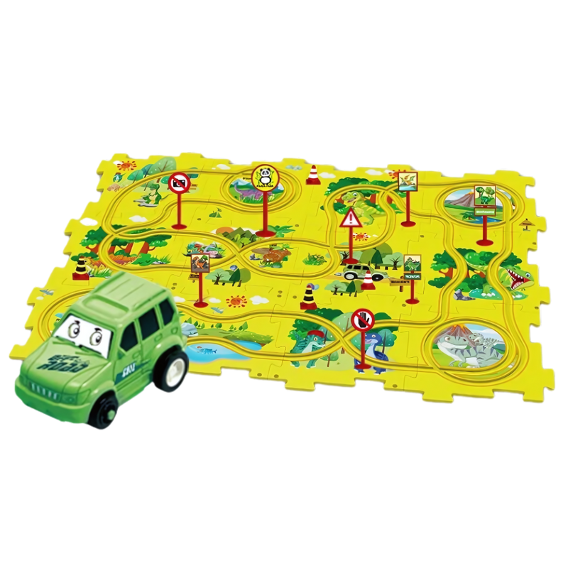 Puzzle piste de voitures éducatif et amusant