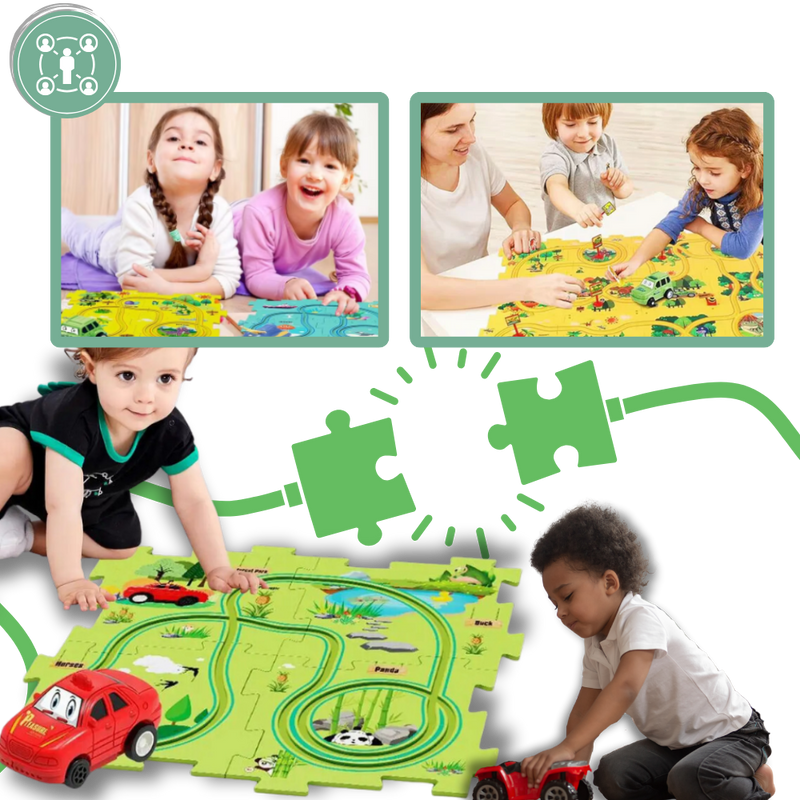 Puzzle piste de voitures éducatif et amusant