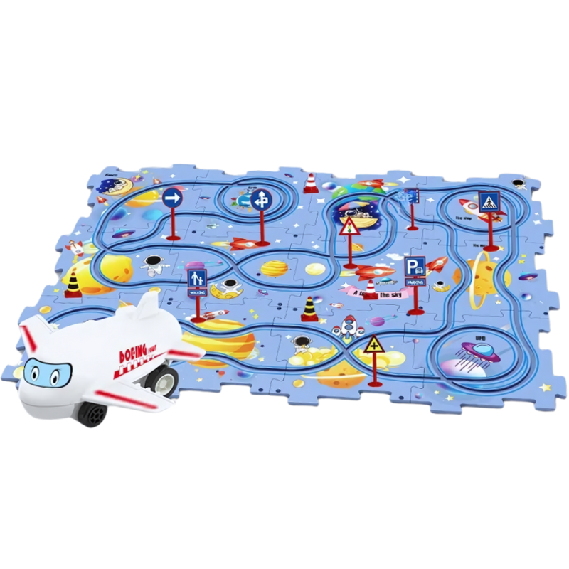 Puzzle piste de voitures éducatif et amusant