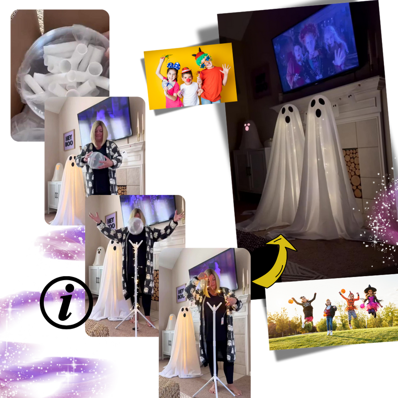 Fantôme lumineux et effrayant pour Halloween