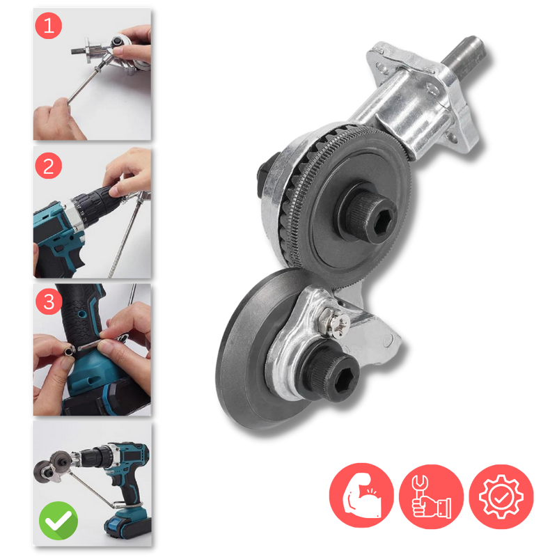 Set de coupe-plaques pour perceuse électrique