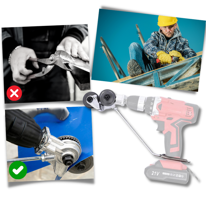 Set de coupe-plaques pour perceuse électrique