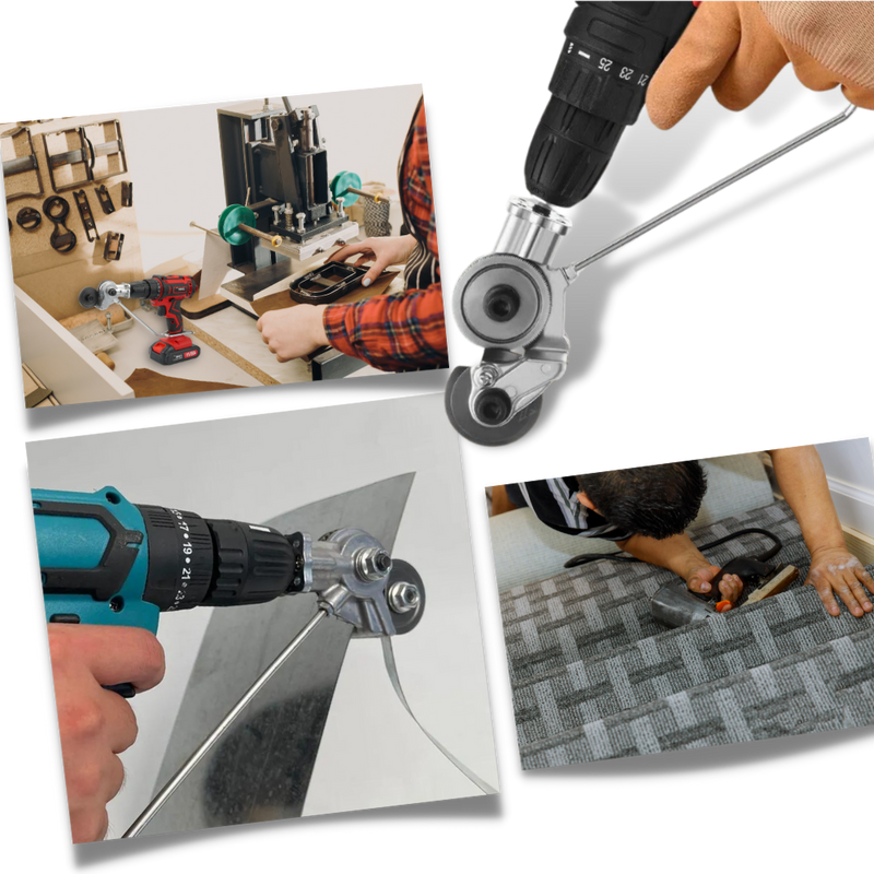 Set de coupe-plaques pour perceuse électrique