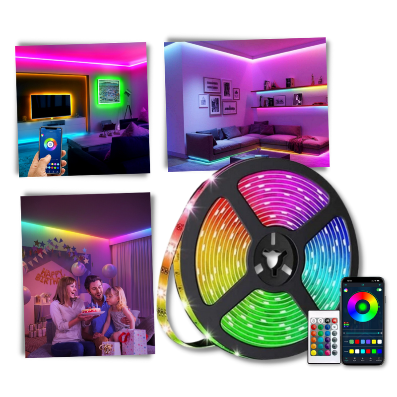 Bande lumineuse LED RVB économe en énergie